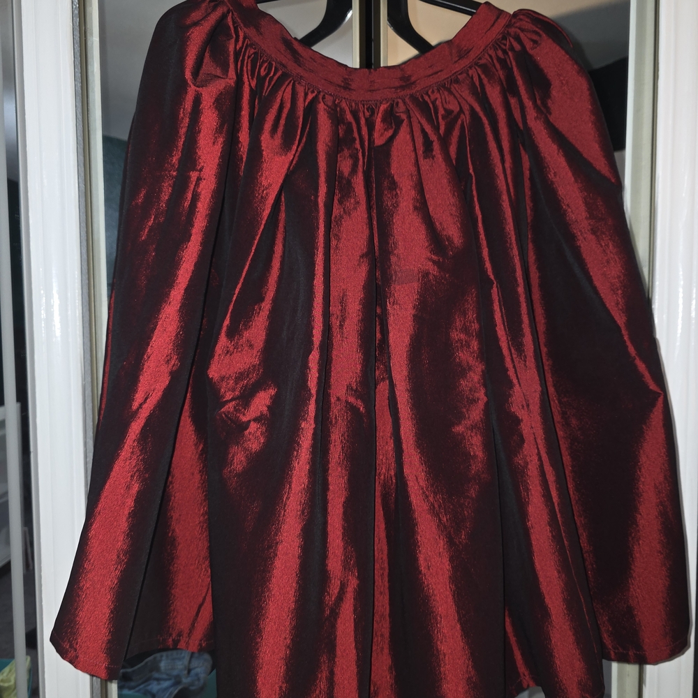 Elegant Red Shimmer Cape